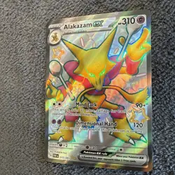 ALAKAZAM EX Scarlet & Violet 151 POKEMON Full-Art Holo 2023 Trading Card 188/165 - Image 3