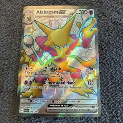 ALAKAZAM EX Scarlet & Violet 151 POKEMON Full-Art Holo 2023 Trading Card 188/165 - Image 4