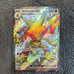 ALAKAZAM EX Scarlet & Violet 151 POKEMON Full-Art Holo 2023 Trading Card 188/165 - Image 5