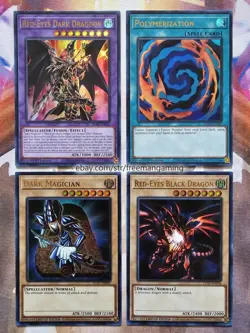 Yugioh Red-Eyes Dark Dragoon Set 4 card Black Dragon Magician Po **HOT** + Bonus - Image 1