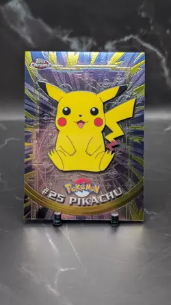 Pokemon Pikachu #25 Topps Chrome Base Holo LP - Image 1