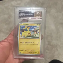 Pikachu 120/SV-P Japanese Pokemon Gym Promo Yokohama Graded Gem Mint 10 (PG) - Image 1