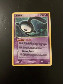 Pokemon TCG Unown Holo Rare Card E/28 Unseen Forces 2005 LP Condition - Image 1
