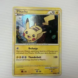 Pikachu HGSS03 Holo Black Star Promo Pokemon Card 2010 - Image 1
