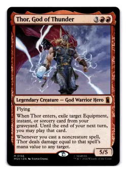MTG Thor, God of Thunder NM M 156 Marvel Super Heroes - Image 1
