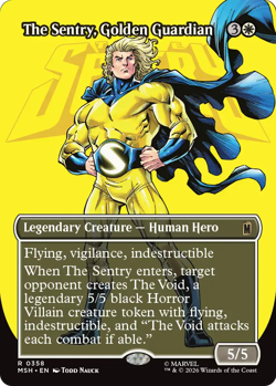 The Sentry, Golden Guardian (FOIL) x1 - MTG Marvel Super Heroes MSH #358 - Image 1