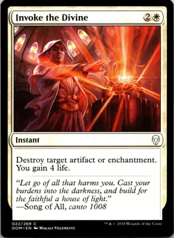 Invoke the Divine 22 Common Dominaria MTG Near Mint - Image 1