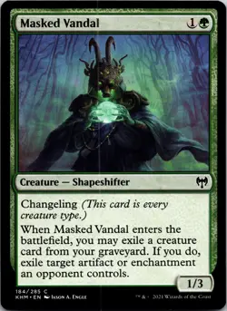 Masked Vandal 184 Common Kaldheim MTG Near Mint - Image 1