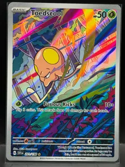 2023 Pokemon Scarlet & Violet Base Toedscool #201/198 Illustration Rare IR - Image 1