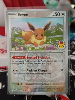 Eevee 074/131 Sv: Prismatic Evolutions Reverse Holo Pokemon Day 2025 - Image 1