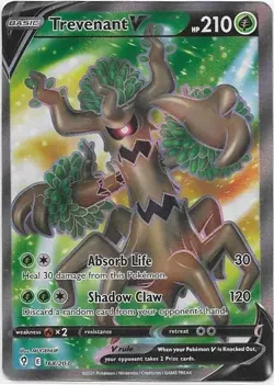 Trevenant V 168/203 Ultra Rare Evolving Skies Pokemon Holo Near Mint - Image 1