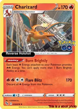 Charizard [Pokemon PGO - 010/078] Reverse Holofoil - Image 1