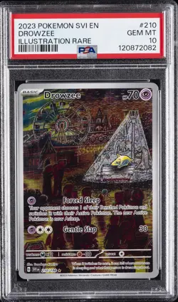 2023 POKEMON SVI EN-SCARLET & VIOLET ILLUSTRATION RARE #210 DROWZEE PSA 10 - Image 1