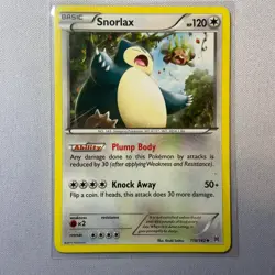Snorlax 118/162 Uncommon BREAKthrough Pokemon Lightly Played Chespin Cameo - Image 1