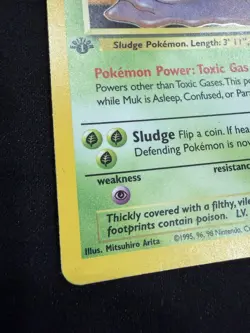 Muk 13/62 Pokemon TCG Fossil Holo Rare Unlimited 1st Edition MP - Image 3