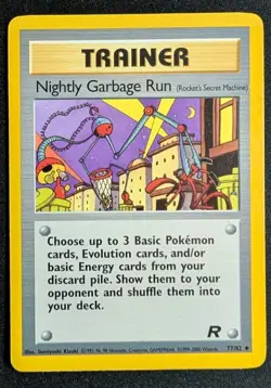 Nightly Garbage Run 77/82 Uncommon Team Rocket Pokemon Unlimited LP - Image 1