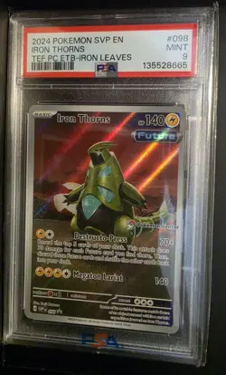 2024 Pokemon SV Black Star Promo Temporal Forces Iron Thorns #98 PSA 9 MINT - Image 1