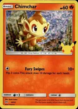 CHIMCHAR 12/25 MCDONALD'S PROMO POKEMON (HOLO, NM) - Image 1