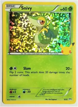 SNIVY 5/25 MCDONALD'S PROMO POKEMON (HOLO, NM) - Image 1