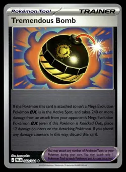 Tremendous Bomb 082/084 Uncommon Pitch Black Pokemon Reverse Holo Near Mint - Image 1