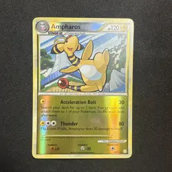 Pokemon Ampharos 14/123 Reverse Holo Rare HeartGold SoulSilver 037💎NM💎 - Image 1
