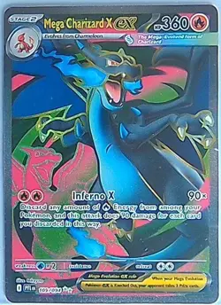 Pokemon TCG Mega Charizard X EX 109/094 XY Full Art Holo Ultra Rare NM - Image 1