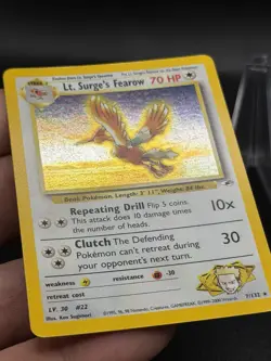 Lt. Surge's Fearow 7/132 Rare Gym Heroes Pokemon Unlimited Holo LP+ IP3 - Image 3