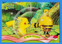 2000 Topps Pokemon Movie Animation Edition "A New Friend" #5 Blue Topps Logo NM - Image 3