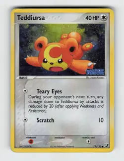 Teddiursa 77/115 Reverse Holo Common Unseen Forces Pokemon 2005 MP - Image 1