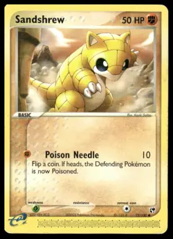 Pokemon Sandstorm #75/100 Sandshrew Common HEAVILY PLAYED - Image 1