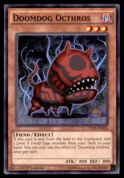 Yu Gi Oh! Doomdog Octhros CROS EN036 Crossed Souls 1st Edition Regular - Image 1