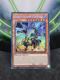 Yugioh Gandora-G the Dragon of Destruction LEDE-EN001 Secret Rare 1st Edition NM - Image 1