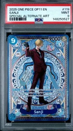 2025 One Piece Sanji Special Alternate Art OP11 119 PSA 9 - Image 1