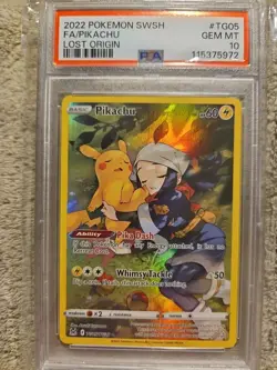 PIKACHU - FA - LOST ORIGIN - 2022 POKEMON SWSH - # TG05 - GRADED PSA GEM MINT... - Image 2