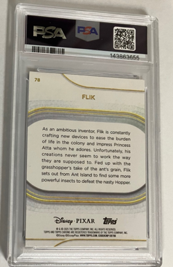 2025 TOPPS CHROME DISNEY MICKEY MOUSE B&W SHIMMER #78 FLIK CARD68 /101 PSA 10 - Image 4