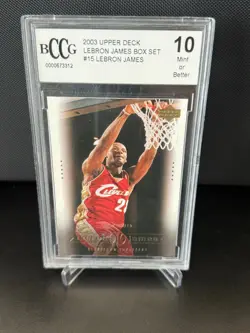 2003 Upper Deck Lebron James Box Set Rookie #15 BCCG 10 - Image 1