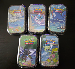 Pokemon Shining Fates Mini Tin Lot of 5 Metal Tins Sealed - Image 1