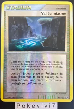 Carte Pokemon VALLEE MIASME 111/127 REVERSE PLATINE FR OCCASION - Image 1