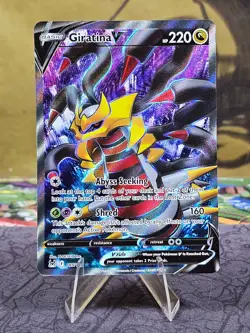 Pokemon TCG Giratina V (Full Art) 185/196 Lost Origin Ultra Rare Holo Card NM - Image 1