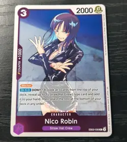 One Piece CCG Nico Robin Anime 25th Collection R Foil Card EB02-036 NM - Image 1