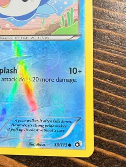 2013 Pokemon Basic Piplup Holo 33/113 Card TCG - Image 4