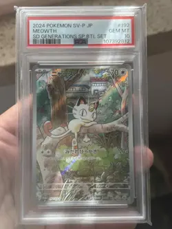 Pokemon PSA 10 Meowth #192/SV-P Generations Start Deck Promo 2024 Japanese - Image 3