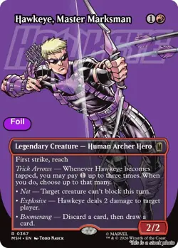 MTG Foil Hawkeye, Master Marksman (Borderless) Card #367 Marvel Super Heroes ... - Image 1