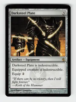 Darksteel Plate 104 Rare Mirrodin Besieged Magic: The Gathering Cards - Image 1
