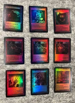 Lot of 38 Divorced Dads Age of Alimony holographic cards. - Image 1