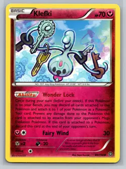 Klefki 80/114 Steam Siege Uncommon Pokemon TCG Fairy Type Collectible Card - Image 1