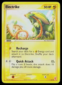 Pokemon Card EX Trainer Kit 2 Plusle Electrike 2/12 - Image 1