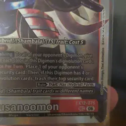 Bandai Digimon Card Game Susanoomon EX12-076 Secret Rare Mega 16000 Holo ENG - Image 4