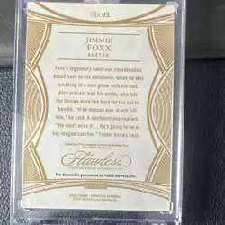 Panini 2025 Flawless Legends Jimmie Foxx #93 Red Sox Base /25 - Image 2