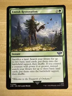 MTG - Entish Restoration - LTR 0163 - Lord of the Rings - Magic the Gathering NM - Image 1